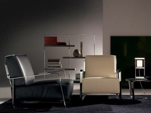 F.lli Orsenigo Мягкое кожаное кресло с подлокотниками Fujiyama