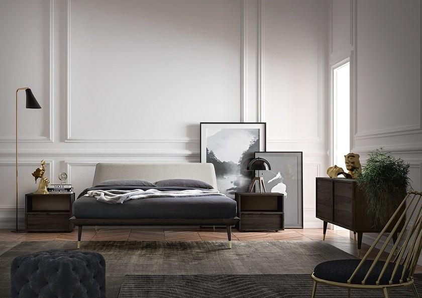 Callesella Arredamenti Двуспальная кровать из дуба с мягким изголовьем Cocò COCO sun-id-1377323 - Вид №4