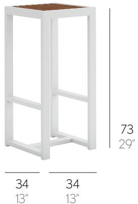 GANDIABLASCO Высокий табурет Dna teak sun-id-1365641 - Вид №1