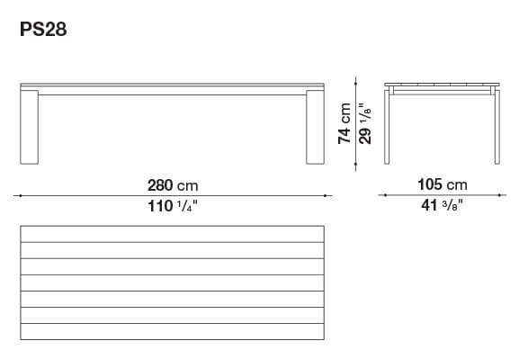 Деревянный прямоугольный стол B&B Italia PARALLEL STRUCTURE ARCH-00012782 - Вид №2