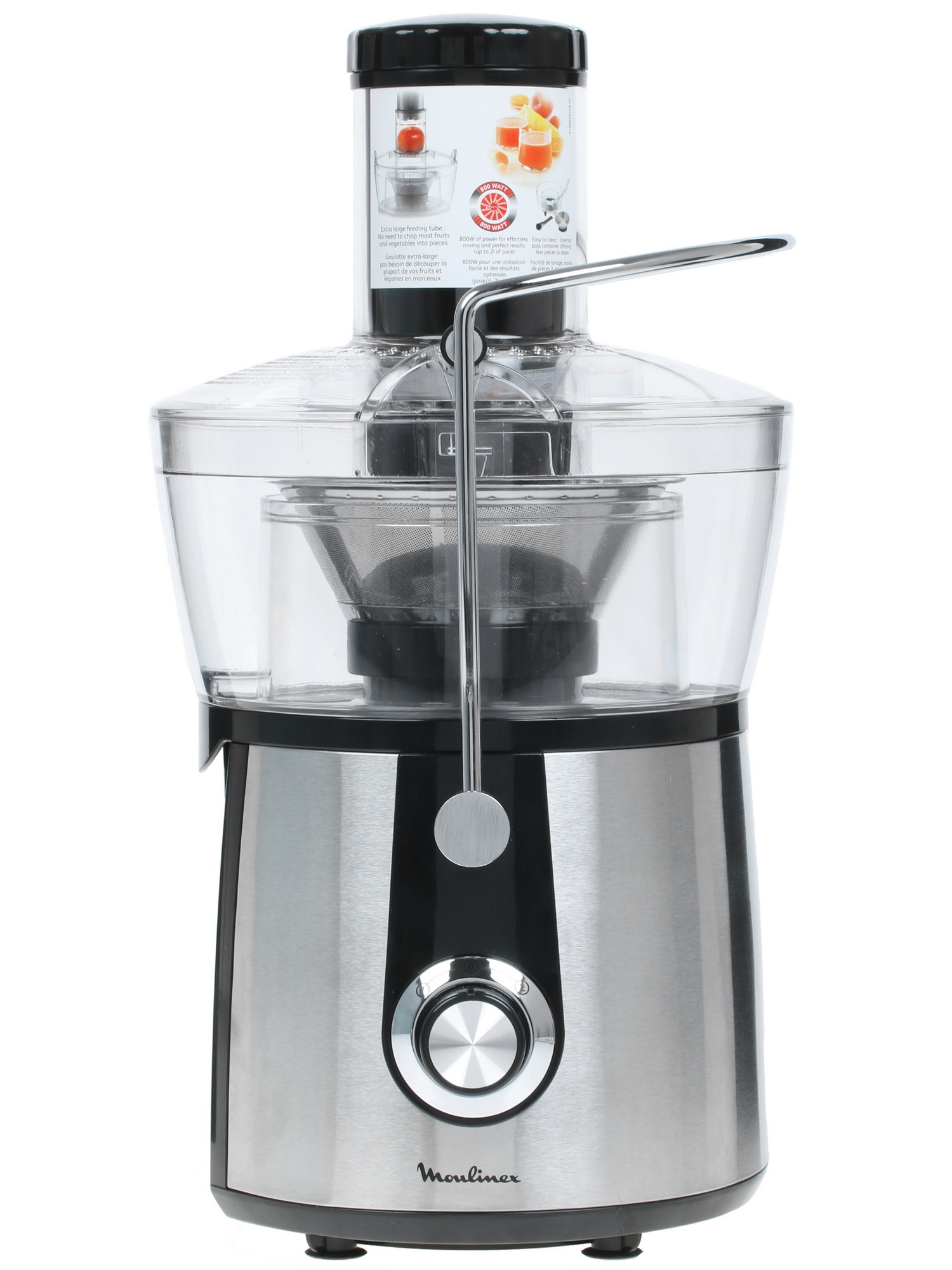 1223801 Соковыжималка электрическая Moulinex Juice Express JU550D10 серебристый STDN-0136809 - Вид №4