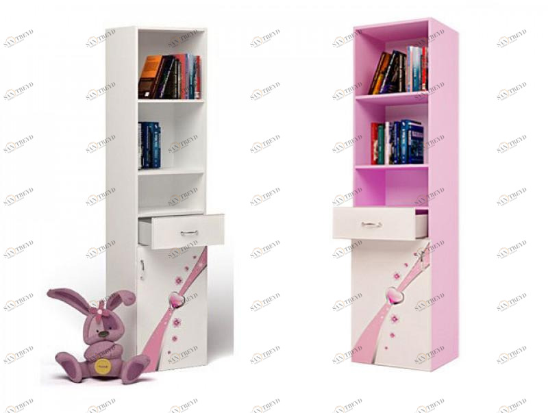 Стеллаж узкий ABC-KING Princess левый розовый 4631148296138