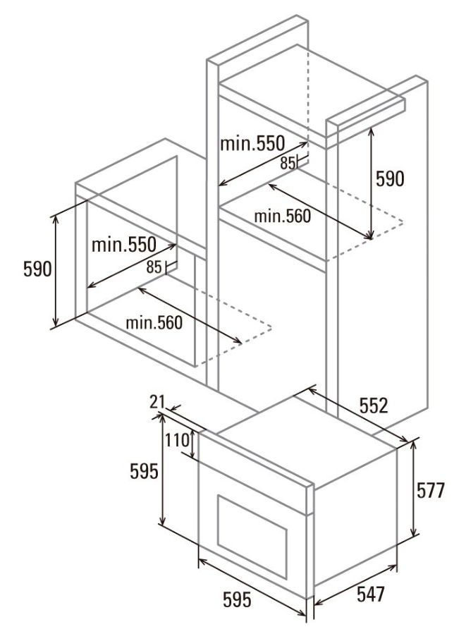 9956672 Электрический духовой шкаф Cata MT 8012 WH белый STDN-0045178 - Вид №7