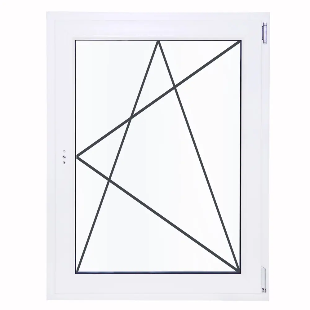 Пластиковое окно ПВХ Deceuninck одностворчатое 1200x800 мм (ВхШ) однокамерный стеклопакет белый (с двух сторон) STLM-2192956