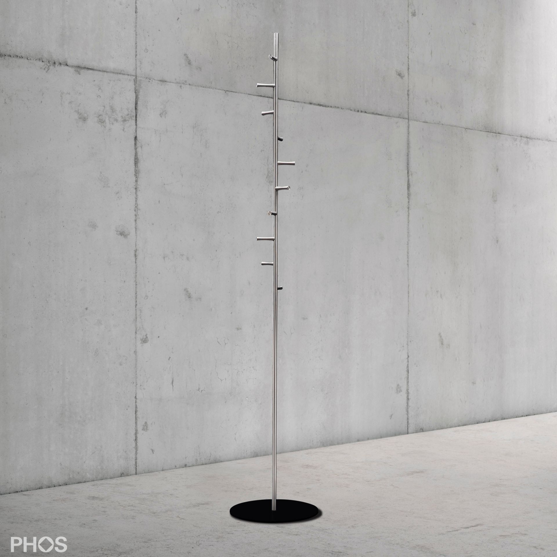 GSTH10F-B-BPS Вешалка для полотенец и вешалка для верхней одежды с 10 крючками, основание: черное PHOS 