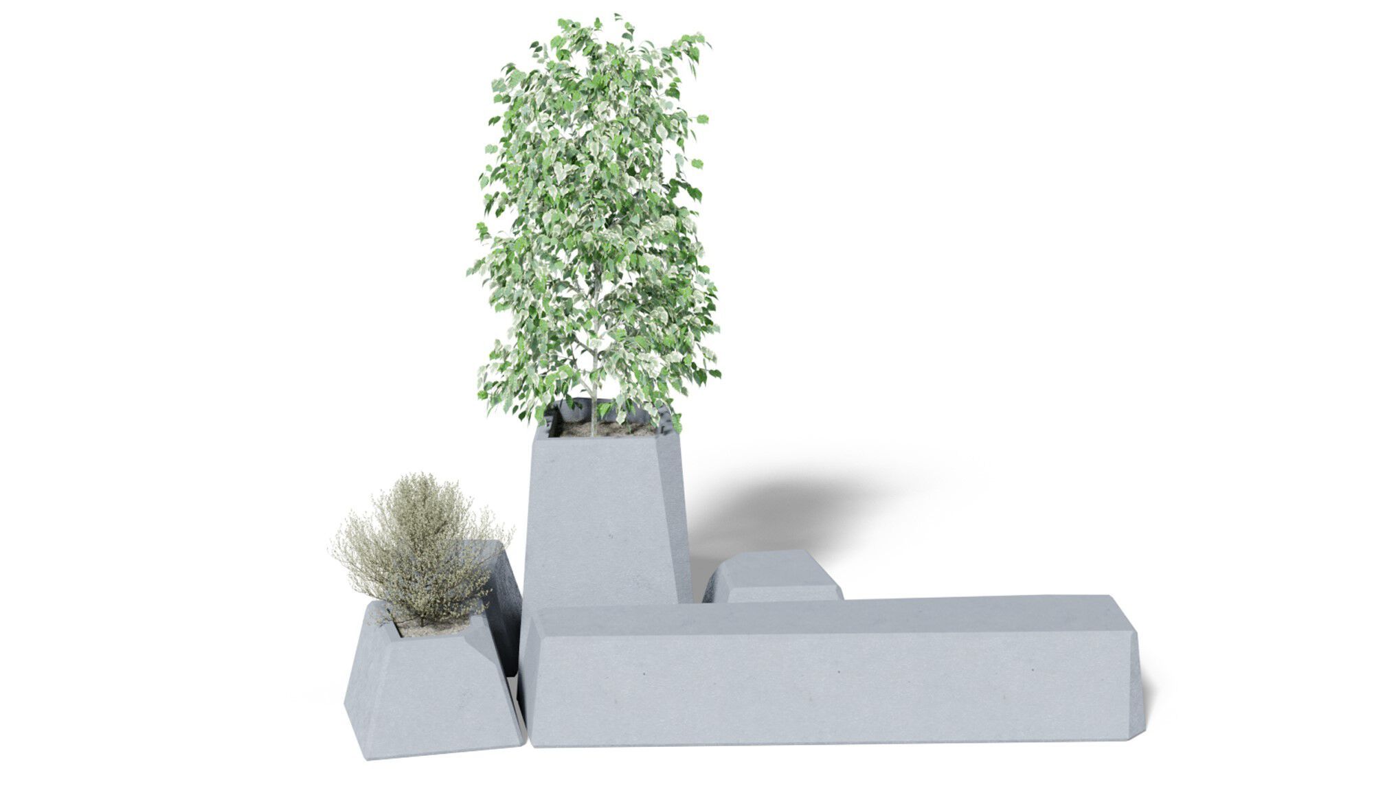 Высокая квадратная бетонная сеялка amop Cru ARCH-00109144