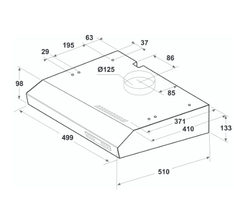 1369460 Вытяжка подвесная Indesit ISLK 56 LS W белый STDN-0049820 - Вид №1