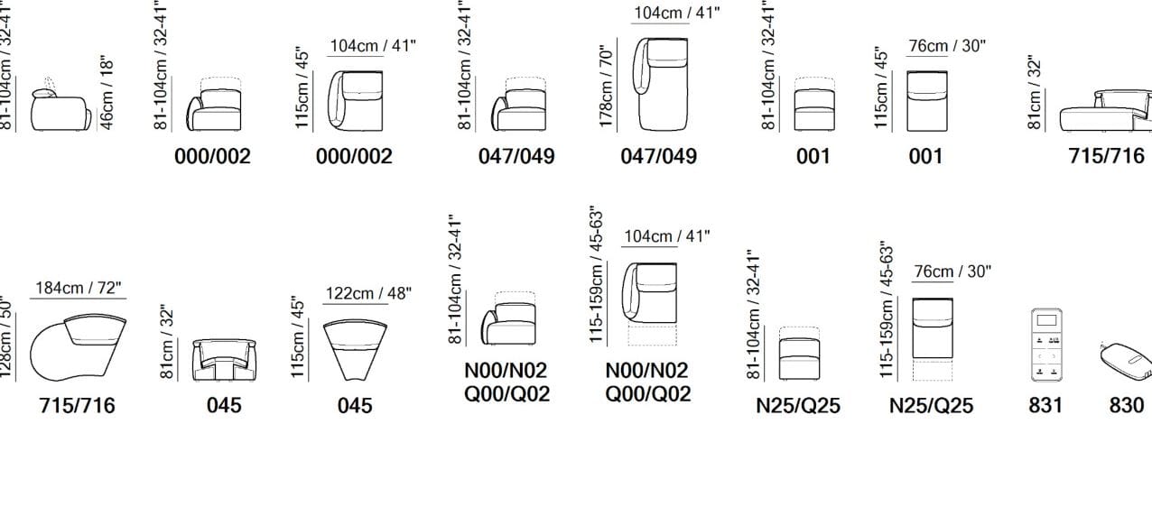 3-местный кожаный диван Natuzzi Italia Mindful ARCH-00126439 - Вид №6