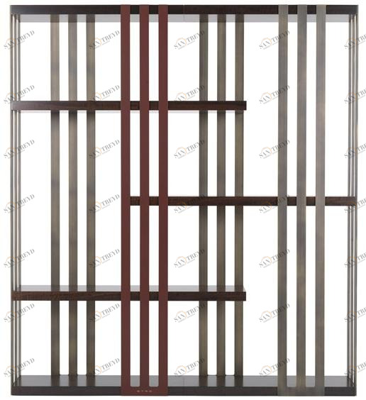 ETRO Home Interiors Открытый книжный шкаф из дерева и металла Klee E.kle.541.a