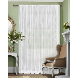 Тюль на ленте «Созвездие» 250x260 см фактура цвет белый