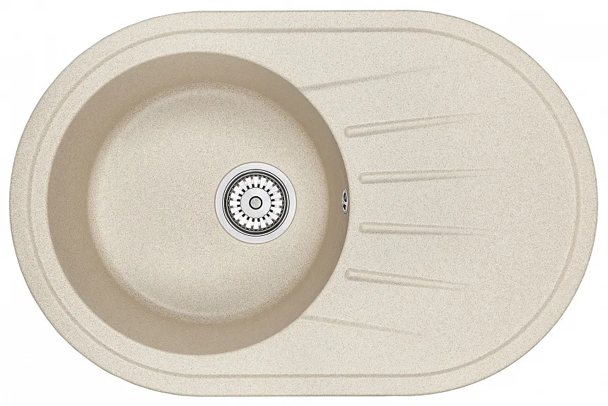 7601, БЕЖЕВЫЙ, кухонная мойка, СтандАРТ кварц GRANULA Standart 7601-ST52 - Вид №1