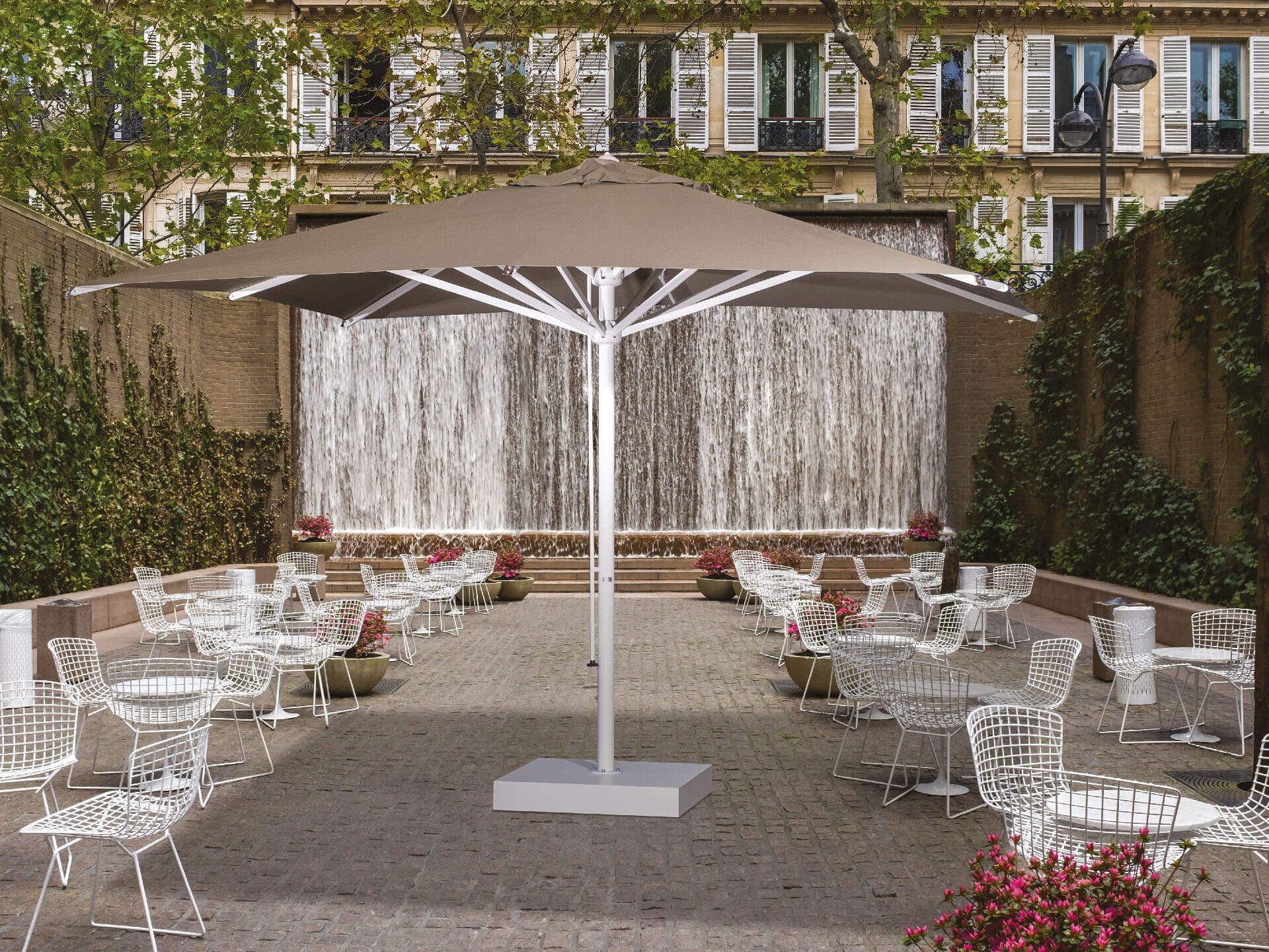 Алюминиевый квадратный зонт с телескопическим закрытием Scolaro Parasol VERONA STARWHITE ARCH-00133266