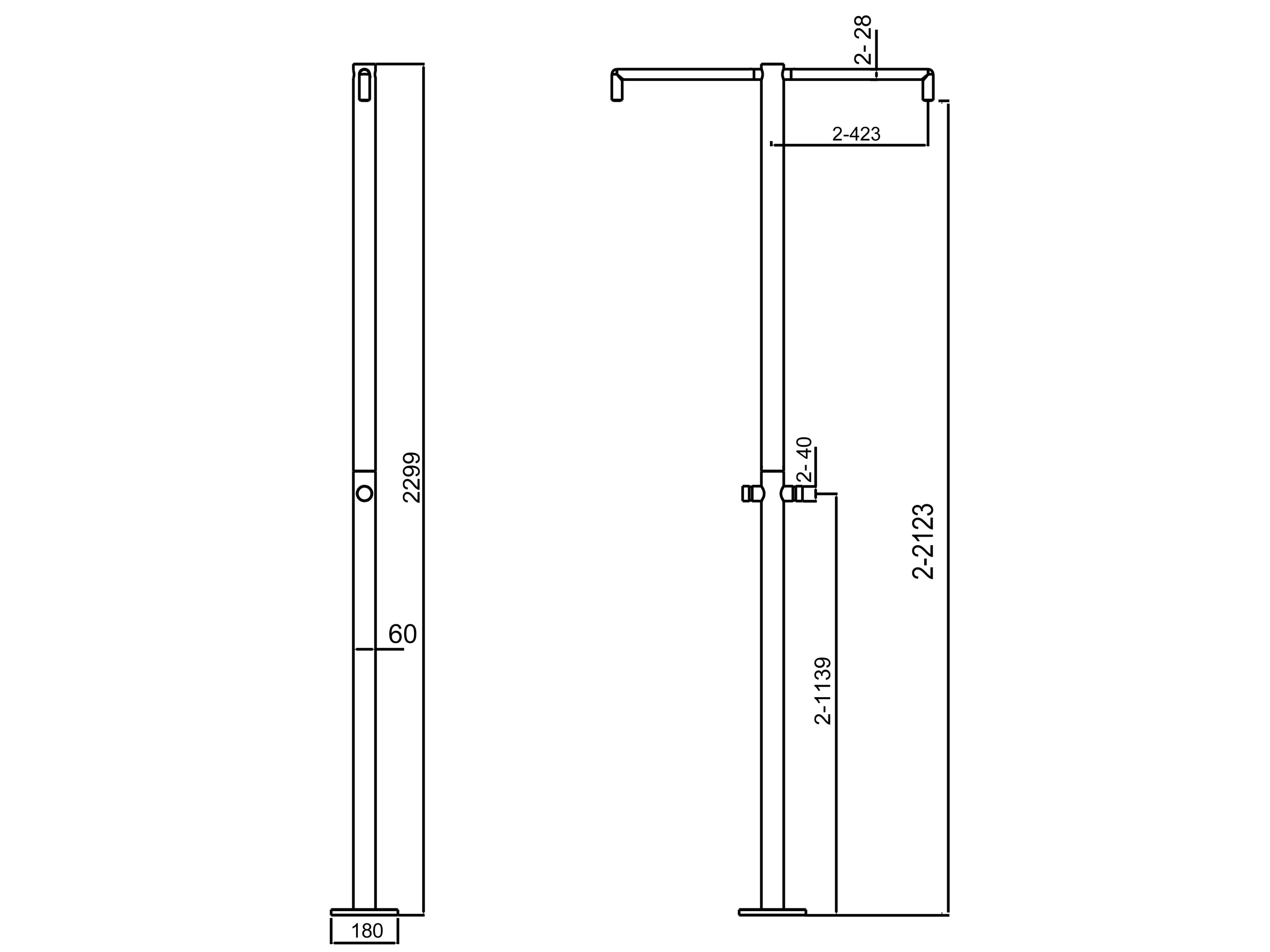 Открытый душ из нержавеющей стали SINED BICEFALO ARCH-00133459 - Вид №5