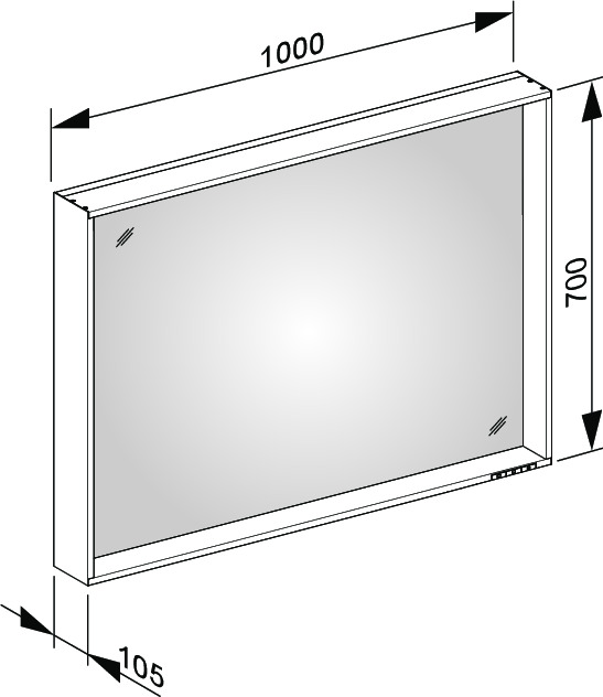 33096ZZ1000 Зеркало с подсветкой KEUCO Plan - Вид №16