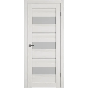 Дверь межкомнатная Альфа 23 остекленная ПВХ ламинация цвет дуб беленый 80x200 см