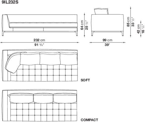 Угловой диван из ткани Maxalto Lucrezia Soft ARCH-00062457 - Вид №16