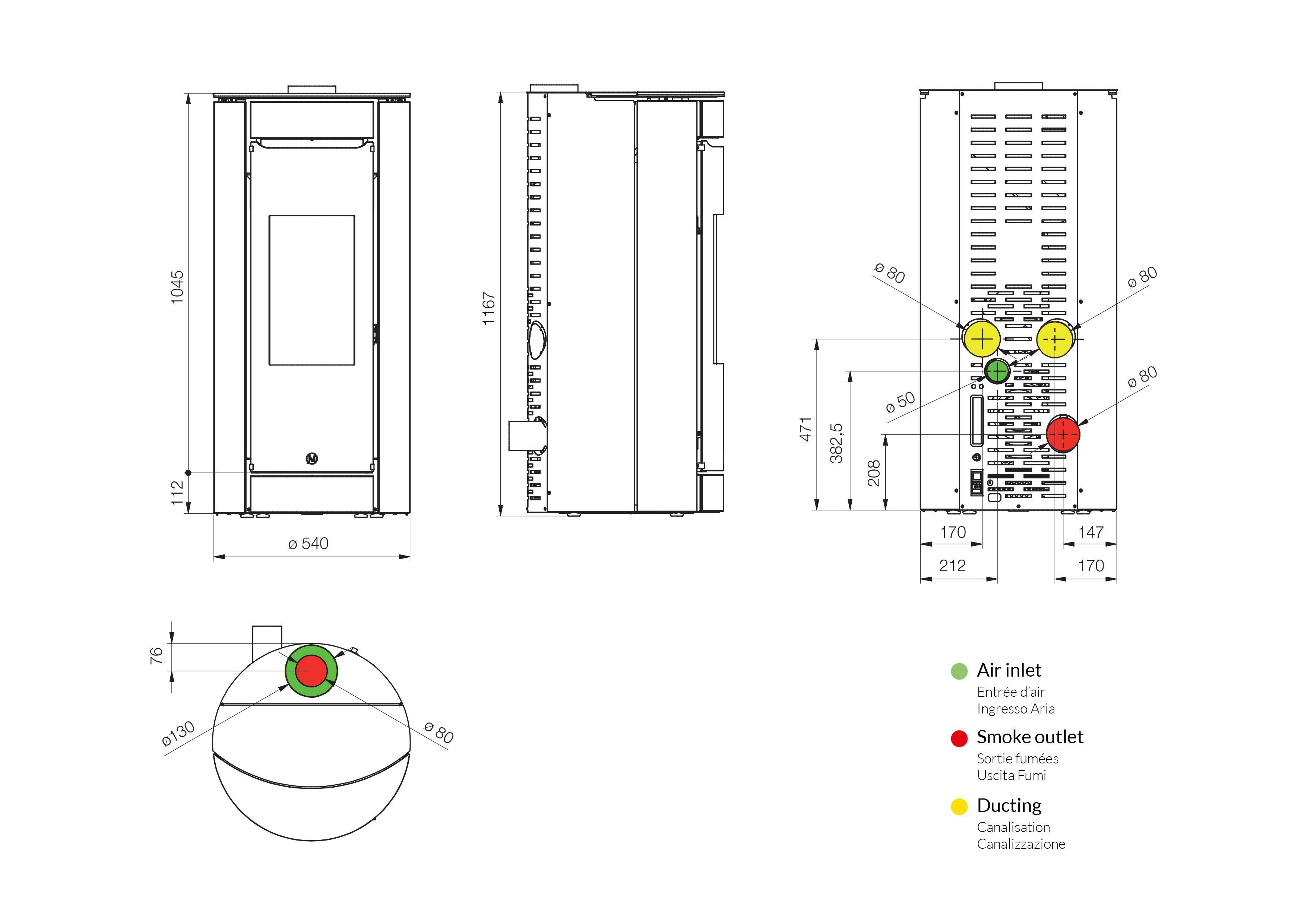 Пеллетная печь с Wi-Fi класса A+ Jolly Mec воздушные системы ARCH-00075262 - Вид №3