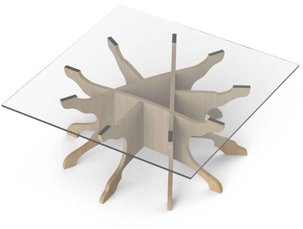 ALBEDO Низкий квадратный журнальный столик из березы Tale sun-id-1477568 - Вид №3