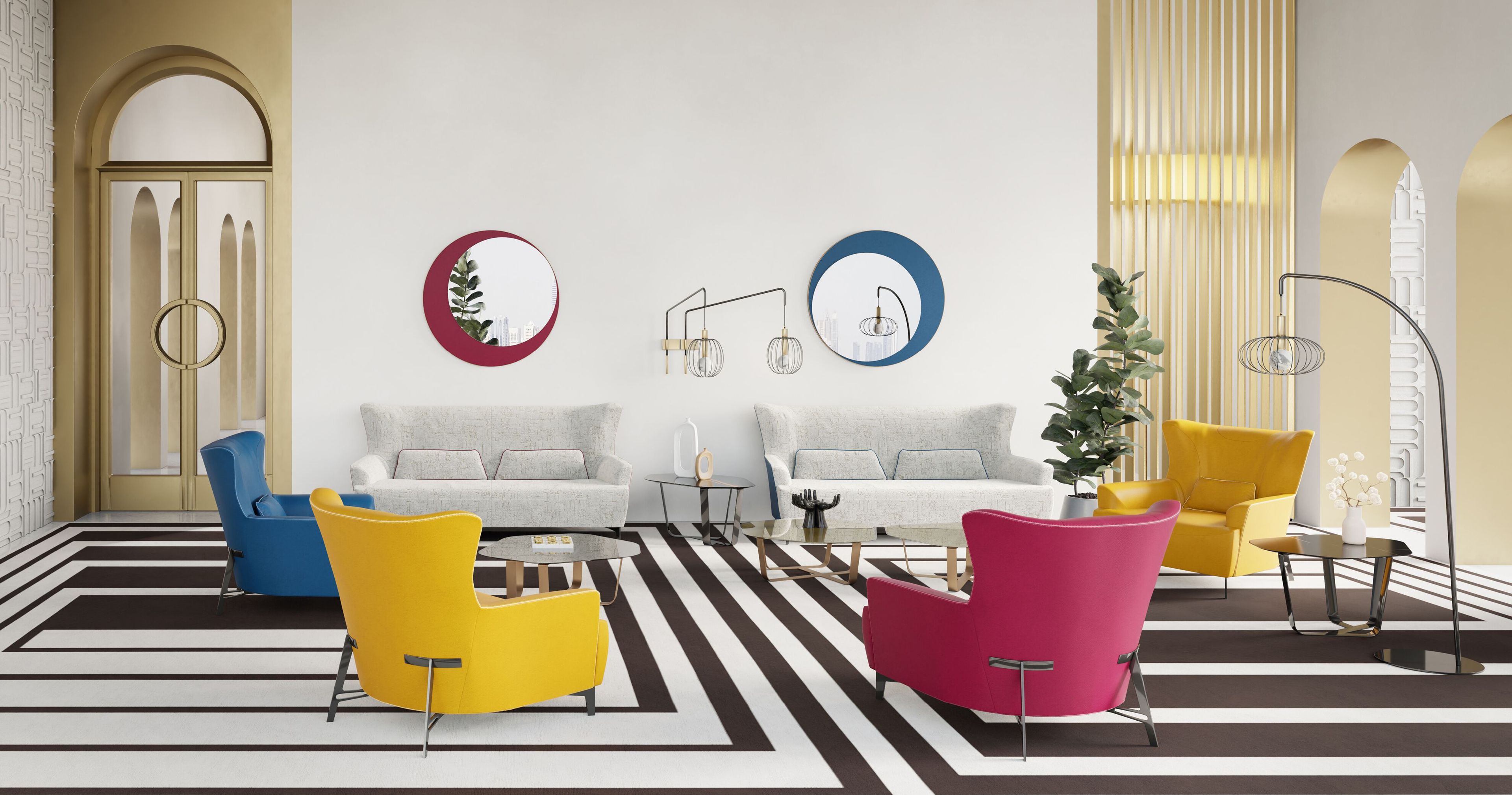 3-местный тканевый диван Borzalino ARCH-00006554 - Вид №11