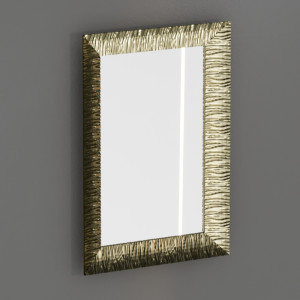 736503 Зеркало 70x100 в раме из ламинированного дерева (ель), цвет Золотистый Kerasan RETRO Италия