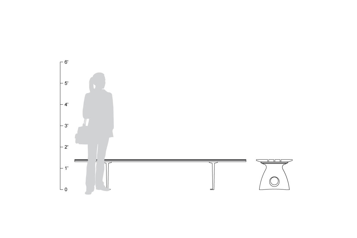 FSRT46 Скамейка Леда  Forms-surfaces  - Вид №13