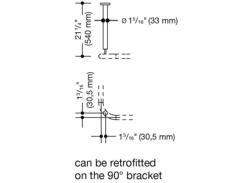 801.34US020 потолочный подвес (США) HEWI USA Produkte  - Вид №3