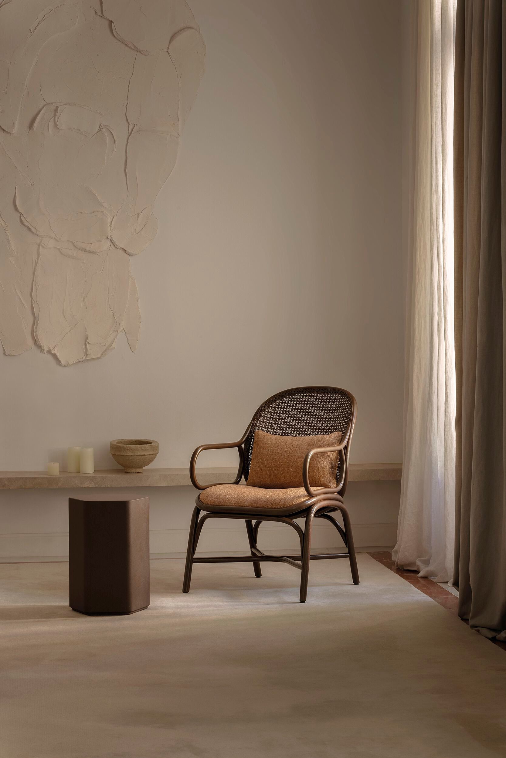 Кресло из ротанга с подлокотниками EXPORMIM рамки ARCH-00026806 - Вид №1