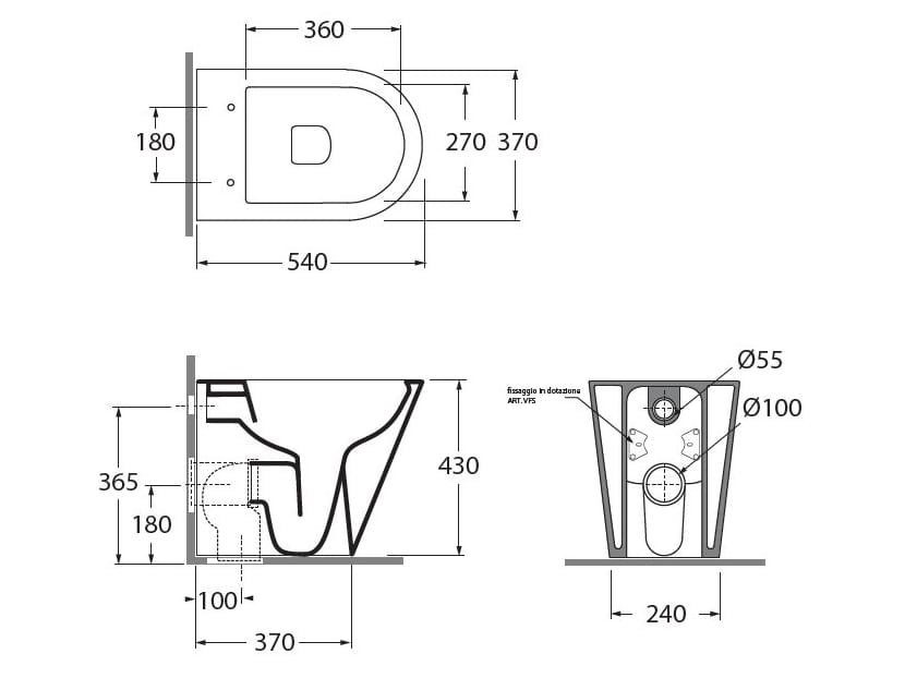 Напольный керамический туалет Azzurra Ceramica ARCH-00085687 - Вид №3