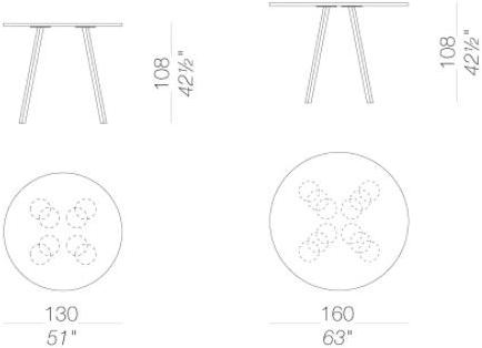 Lapalma Круглый высокий стол из дуба Ori sun-id-1485361 - Вид №7