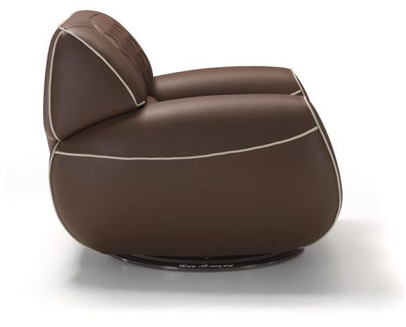 Tonino Lamborghini Casa Поворотное кожаное кресло с подлокотниками Imola sun-id-1367692 - Вид №1