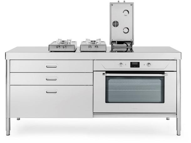 ALPES-INOX Профессиональная отдельно стоящая кухня из нержавеющей стали Liberi in cucina C190 - Вид №1