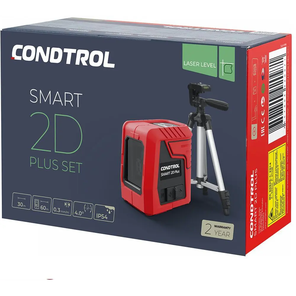 Condtrol Smart 2D Plus Set - лазерный уровень с зеленым лучом и штативом 89410435 STLM-1567416 - Вид №3