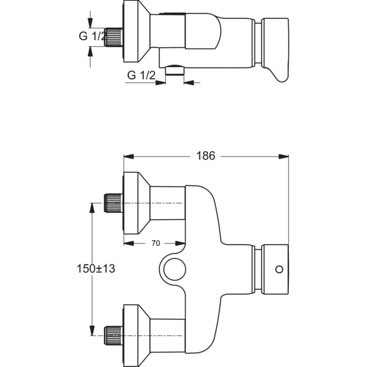 B8297AA Смеситель для душа Ideal Standard CERAPLUS - Вид №1