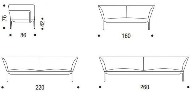 MDF Italia Мягкий диван из ткани Yale sun-id-1346589 - Вид №4