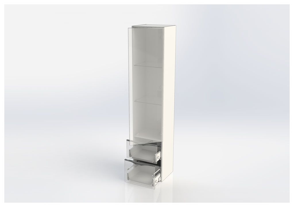 Шкаф-пенал для ванной Aquanet Эвора 40 белый 00184308 - Вид №5