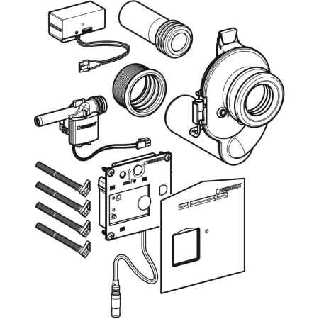 116.010.00.1 Система электронного управления смывом писсуара Geberit, питание от сети, скрытая, универсальная Geberit  - Вид №1
