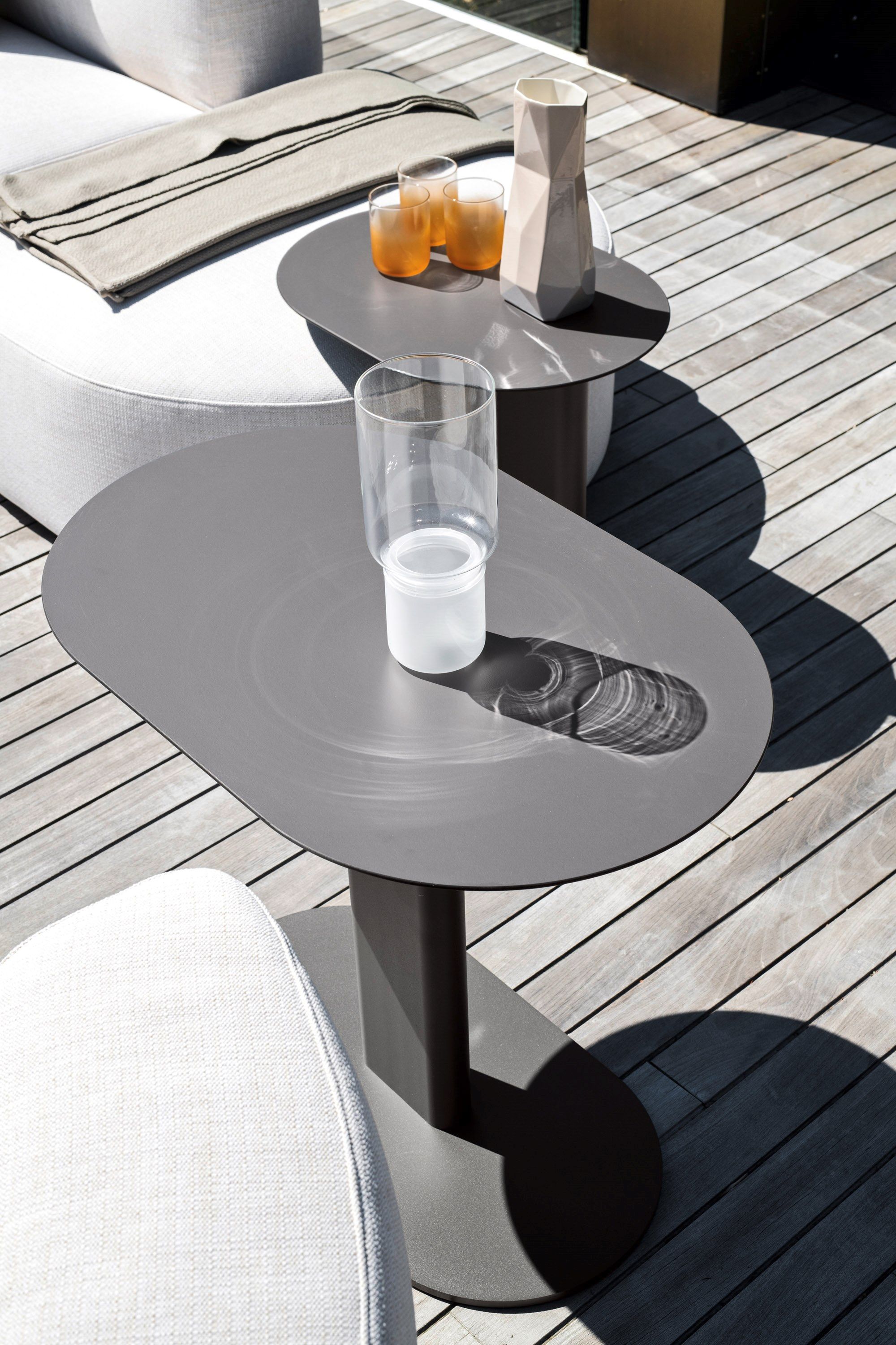 Алюминиевый овальный журнальный столик Varaschin плинтус ARCH-00131779 - Вид №9