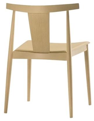 Andreu World Стул из бука, штабелируемый, со встроенной подушкой Smile Si0326 - Вид №1