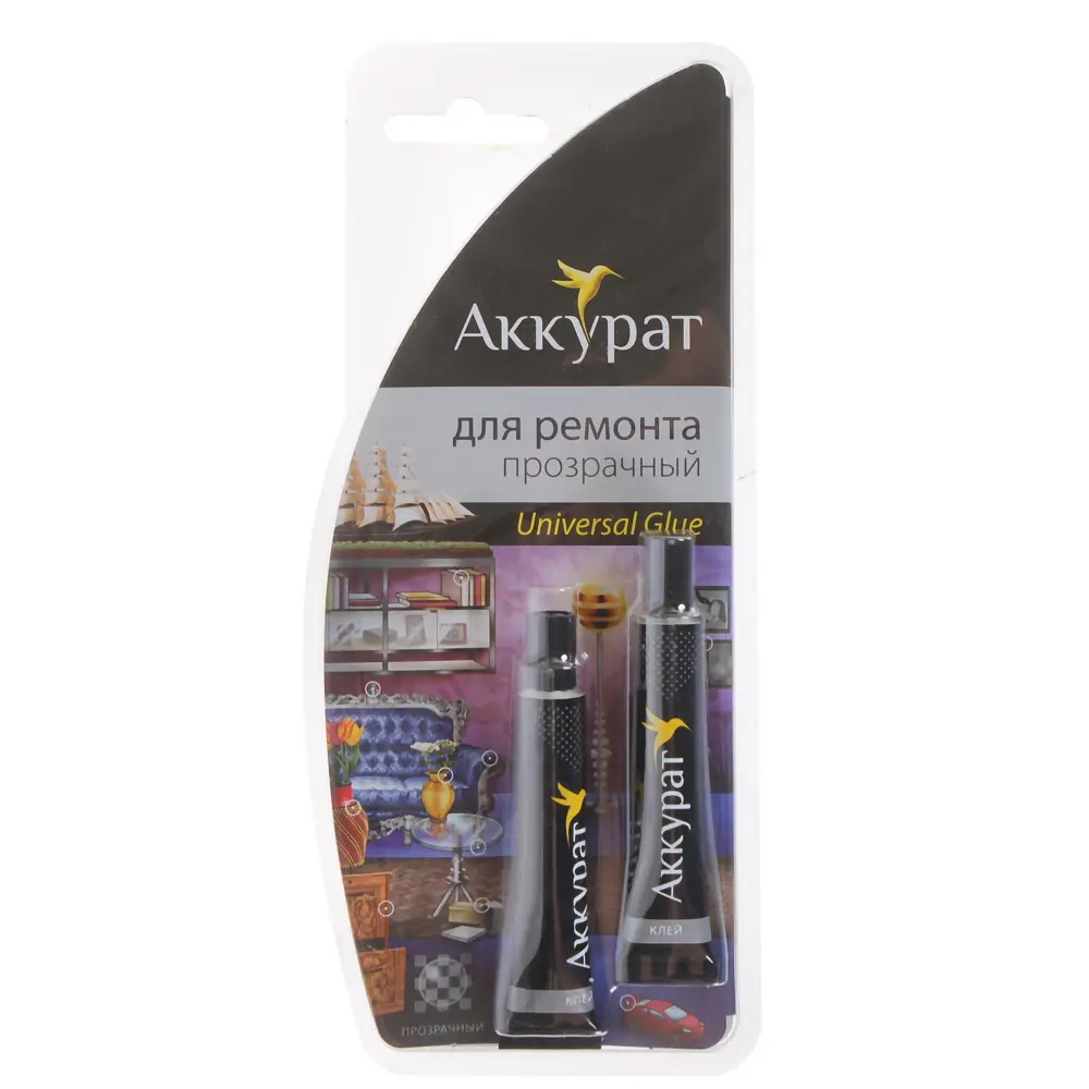 Набор для склеивания и ремонта универсальный 2 x 6 мл Аккурат STLM-2202654