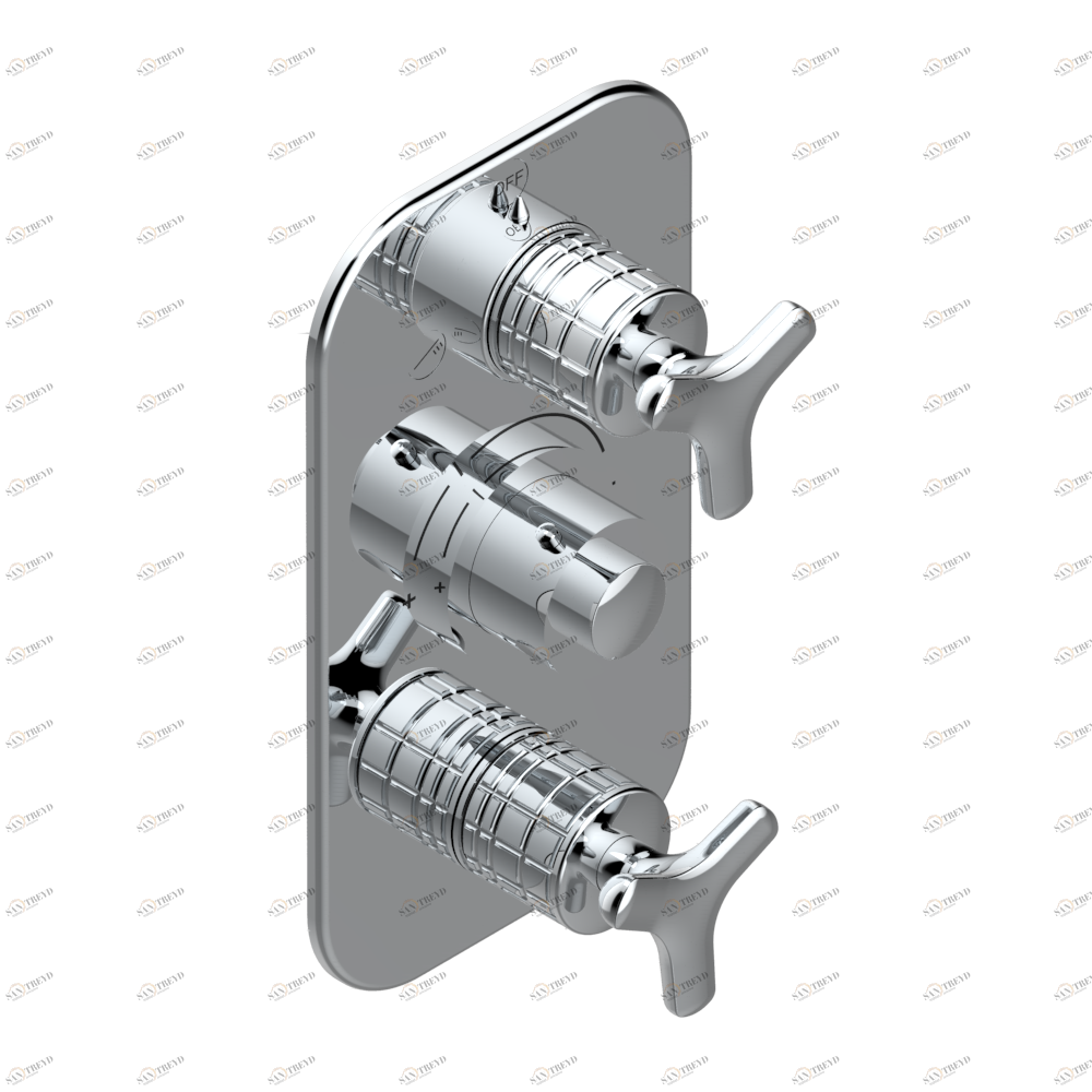 G9E-5540BE Внешняя часть с ручками регулировки для арт. G00-A00-5540AE Thg-paris System métal quadrillé Хром G9E 5540BE  A02 CAT.A