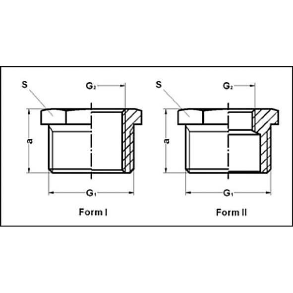 254111212R SANHA 541 футорка, латунь 11/2x1/2 мм  - Вид №1