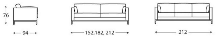 Duvivier Canapés 3-х местный кожаный диван со съемным чехлом  Athex222, athex235  - Вид №2