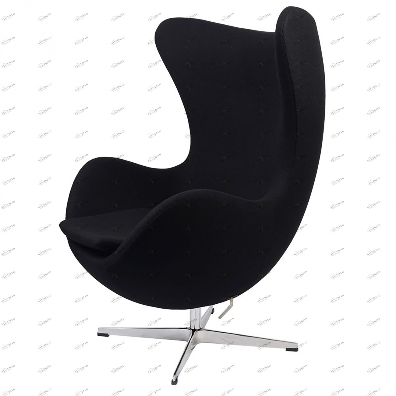 Кресло Arne Jacobsen Style Egg Chair черное SOHO DESIGN ДИЗАЙНЕРСКИЕ, EGG 131525 Черный 