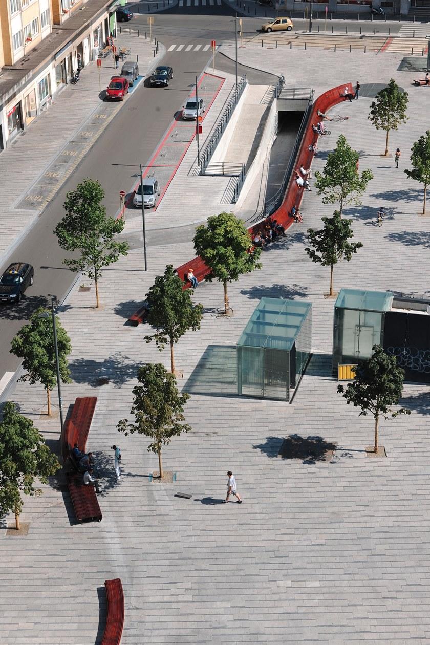 City Design Модульная деревянная скамья со спинкой Flow Flow, flow a - Вид №3