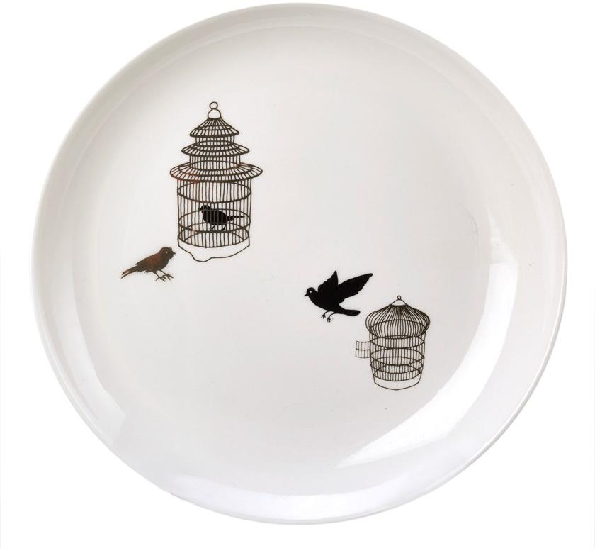 Pols Potten Набор сервировочных тарелок из фарфора Freedom birds 230-400-447  - Вид №3