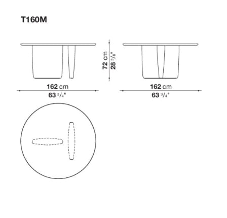 Круглый деревянный стол B&B Italia Тоби-Иши ARCH-00060581 - Вид №4