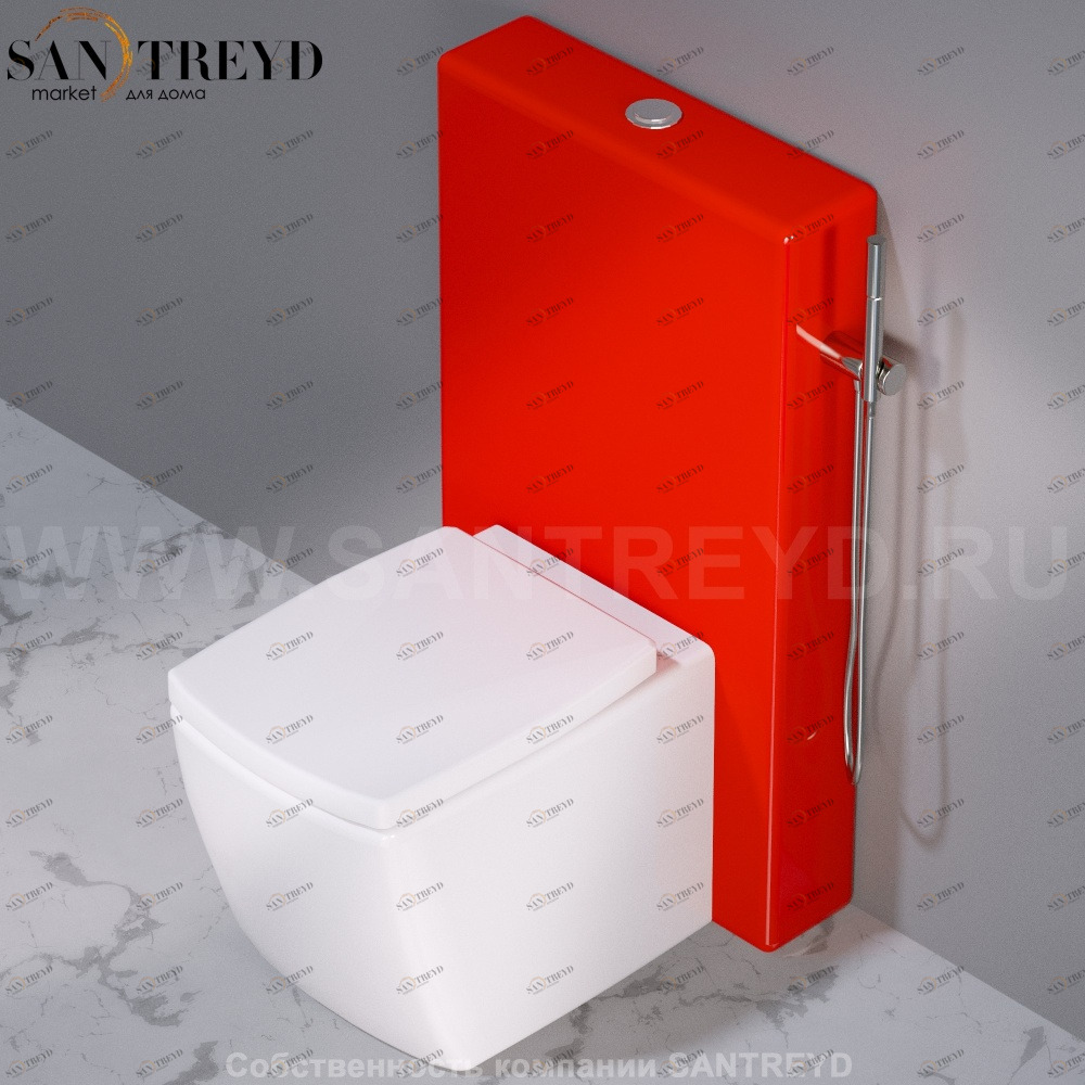 C304125 Компакт унитаз с бачком Красный A. e T. Italia WALL Италия AeT ITALIA