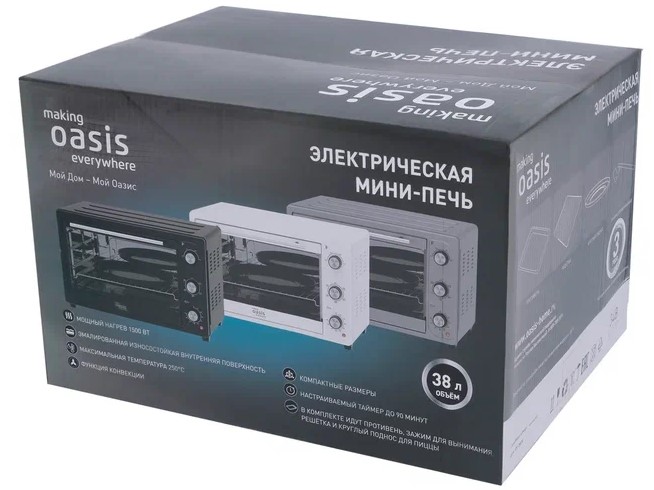 9146394 Мини-печь Oasis M-S38CB черный STDN-0081829 - Вид №8