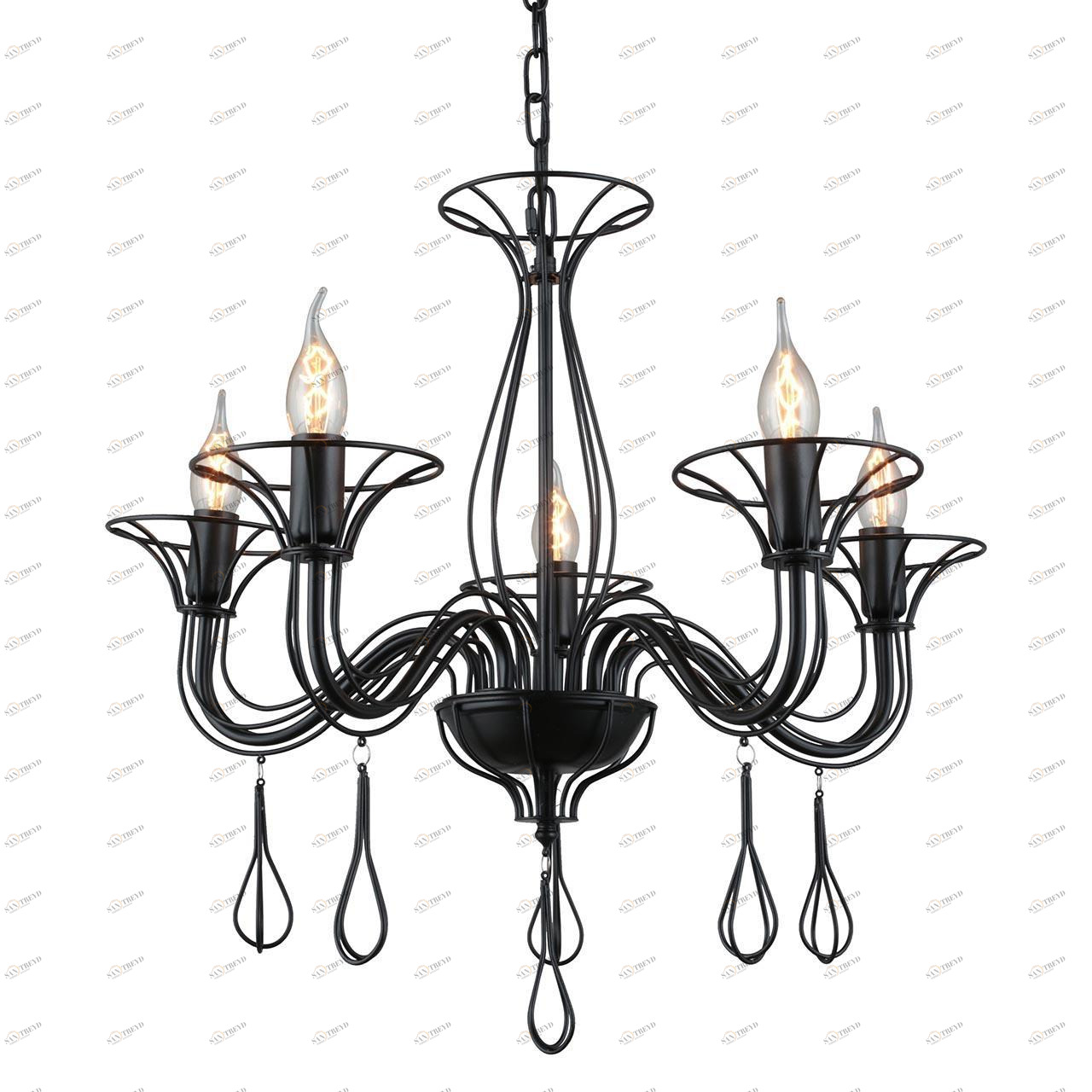 Подвесная люстра Omnilux Saronno OML-92403-05 OMNILUX SARONNO 279757 Черный 