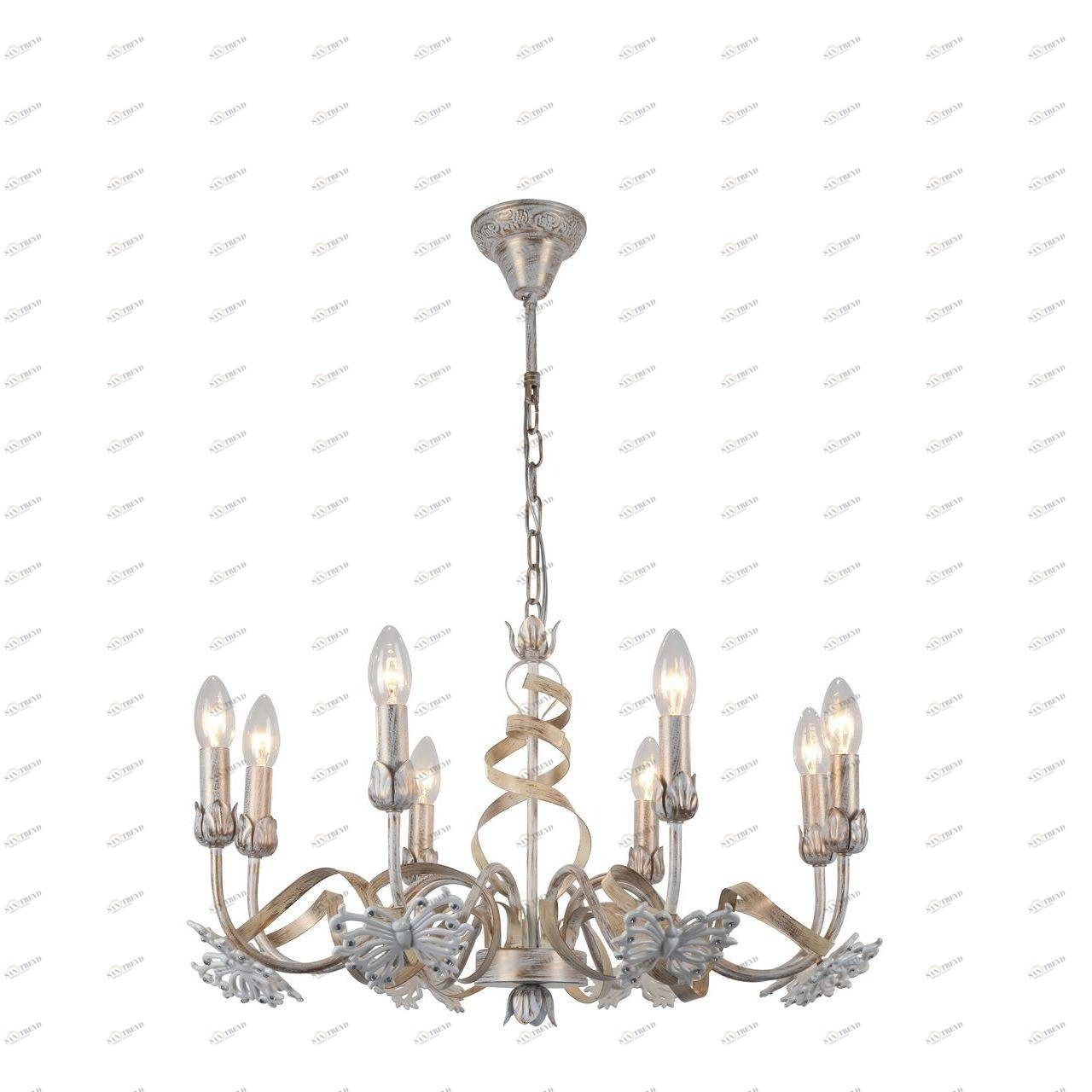 Подвесная люстра Arte Lamp Libellula A8626LM-8WG ARTE LAMP ДИЗАЙНЕРСКИЕ, LIBELLULA 108418 Золотой 
